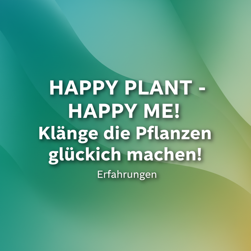 HAPPY PLANT - HAPPY ME! Klänge die Pflanzen glücklich machen! Erfahrungen – Mein grüner Daumen und die Macht der Musik